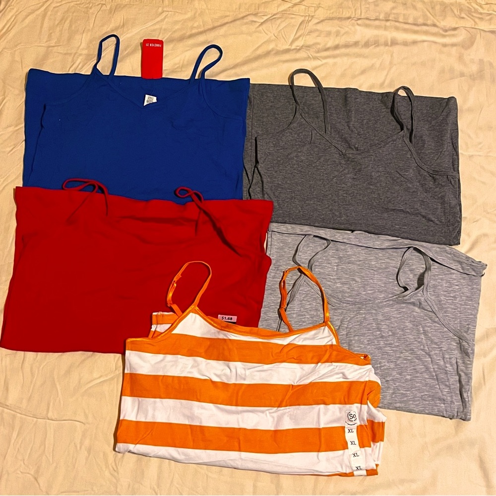 Various colored cami’s